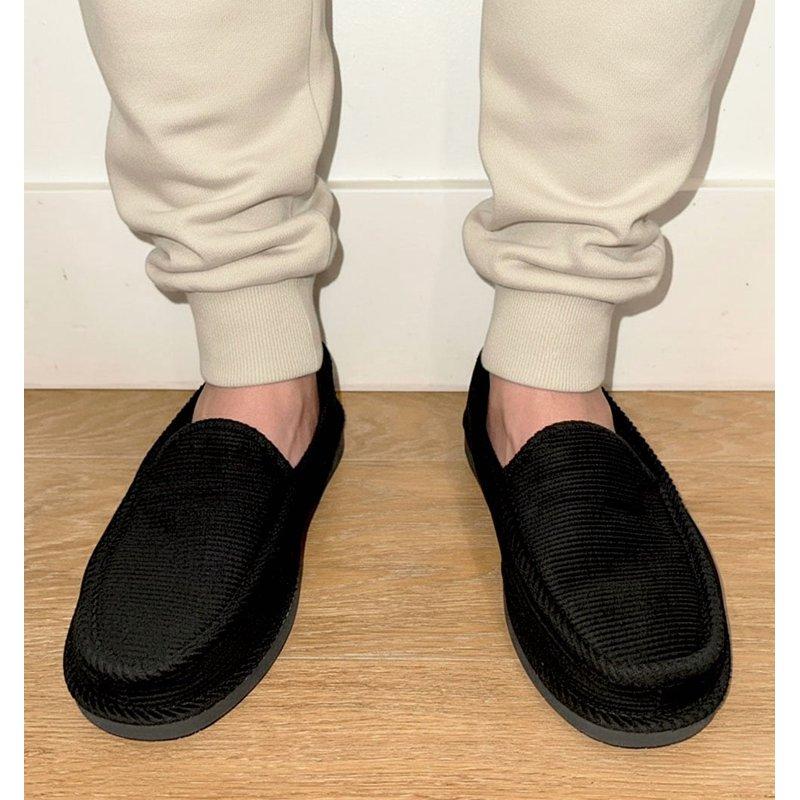 SLM Men's House Slippers Moccasin Corduroy Slipper