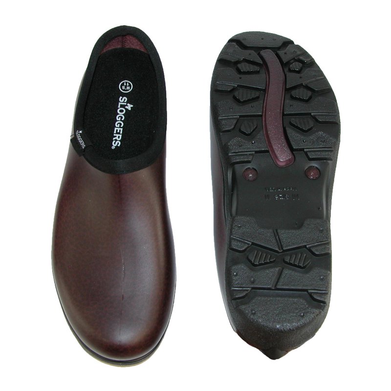 Sloggers Waterproof Garden Shoe For Men – Outdoor Slip-On Rain And Garden Clogs With Premium Comfort Support Insole (Brown Leather) (Size 12)