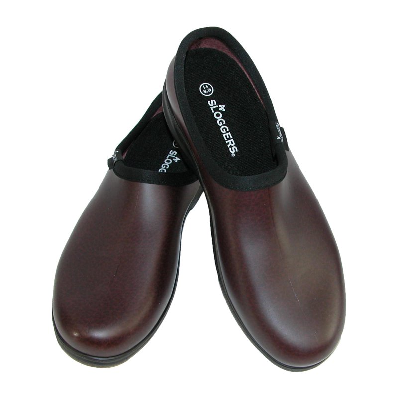 Sloggers Waterproof Garden Shoe for Men – Outdoor Slip-On Rain and Garden Clogs with Premium Comfort Support Insole (Brown Leather) (Size 12)