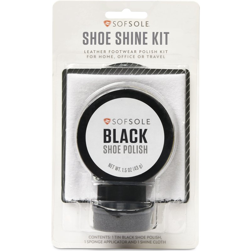 Sof Sole Black Shoe Polish Kit