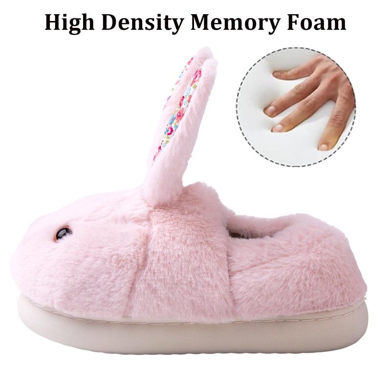 Sogetch Cute Bunny Slippers For Women Soft Warm Slip On House Shoes