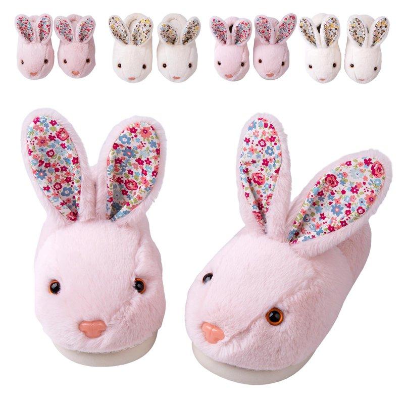 Sogetch Cute Bunny Slippers for Women Soft Warm Slip On House Shoes