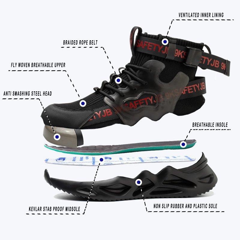 Sogetch Steel Toe Boots For Men Women Lightweight Work Boots Industrial Construction Safety Shoes