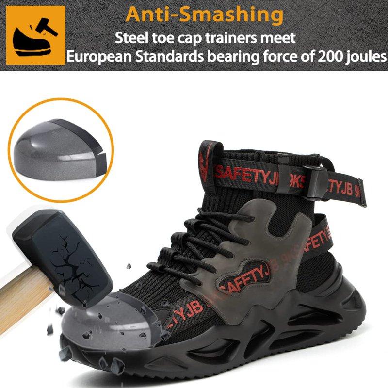 Sogetch Steel Toe Boots For Men Women Lightweight Work Boots Industrial Construction Safety Shoes