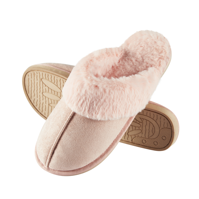 Somdot Womens Comfy House Slippers Memory Foam Scuff Home Slippers Indoor Outdoor