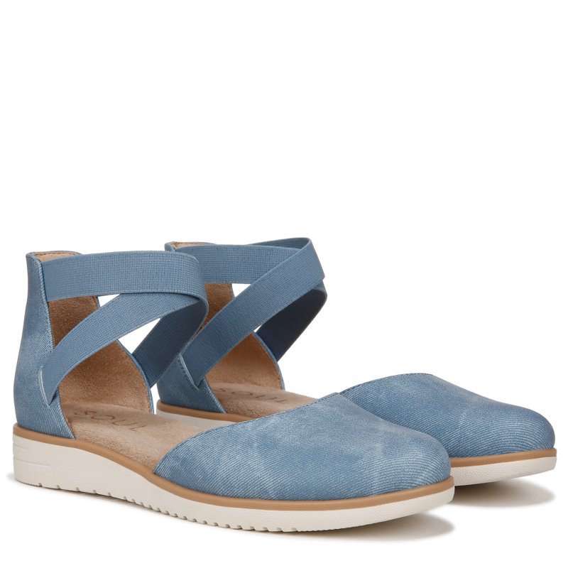 SOUL Naturalizer Womens Intro Ankle Strap Casual Flats - Medium & Wide Width