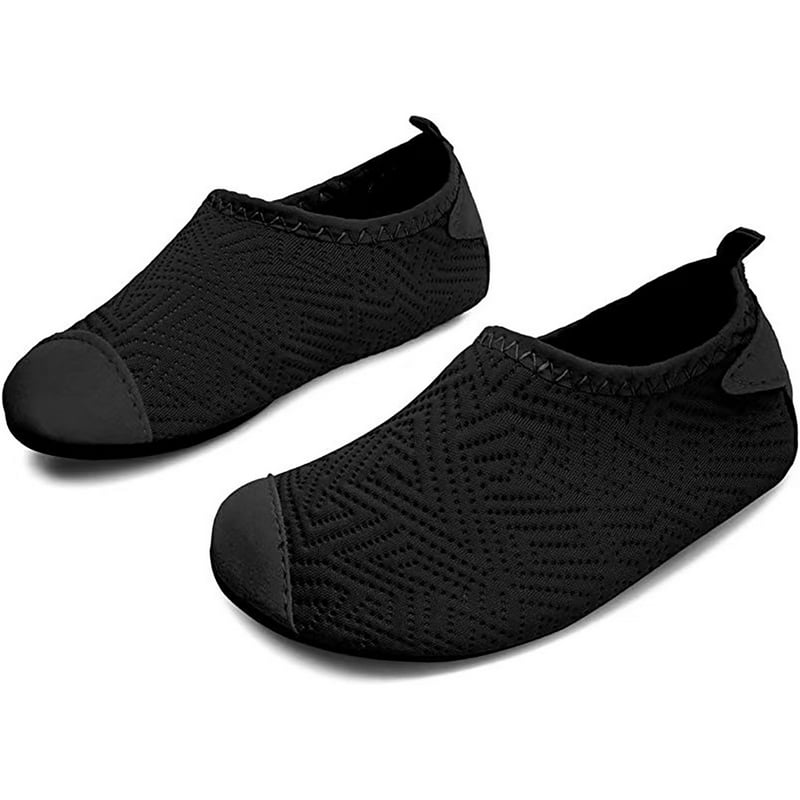 Stepedia Kids Water Shoes Boys Girls Water Beach Shoes Toddler Quick Dry Swim Shoes Black