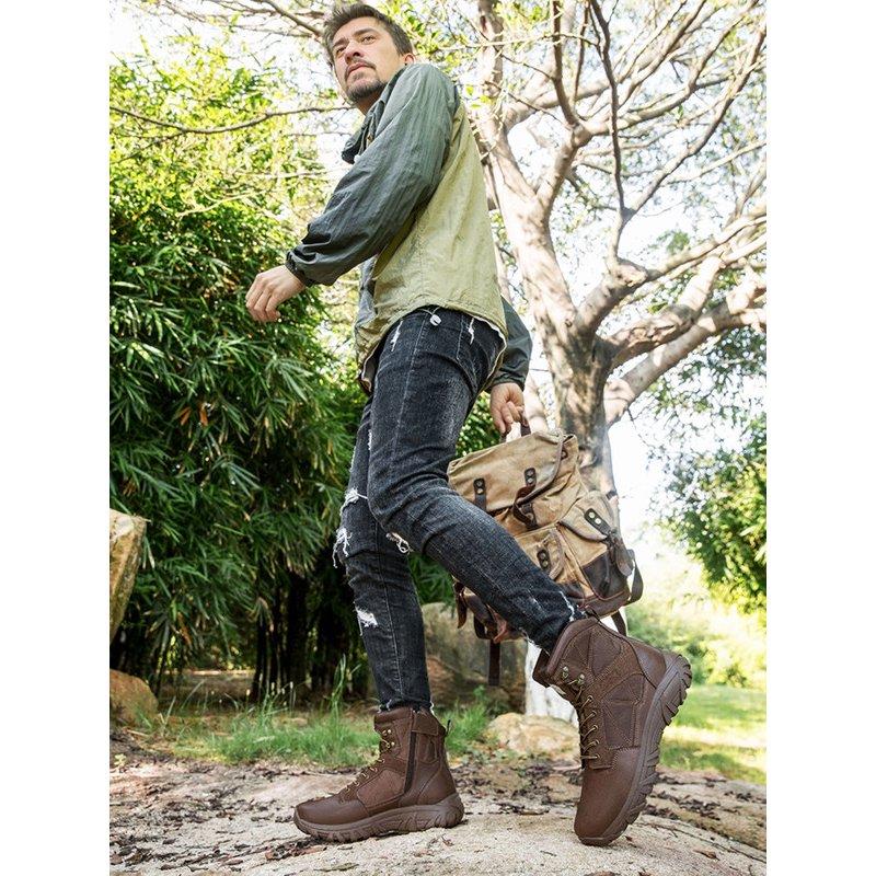 Stepedia Men's Waterproof Hiking Boots Outdoor Mid Trekking Backpacking Mountaineering Shoes