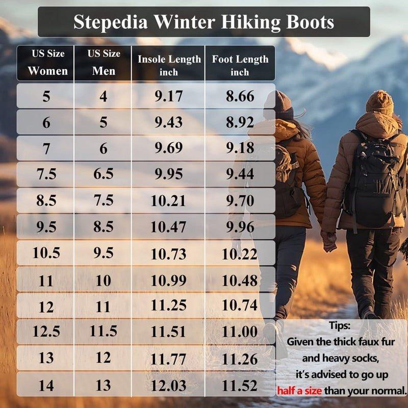 Stepedia Mens Womens Winter Barefoot Shoes Wide Toe Box Winter Boots Faux Fur Zero Drop Sole Black 11 Women/10 Men