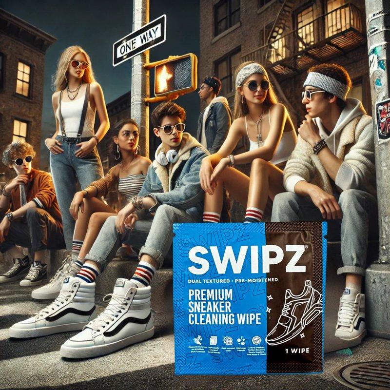 SWIPZ Sneaker Wipes - All Purpose Shoe Cleaning Wipes - Individually Wrapped - 12 Count