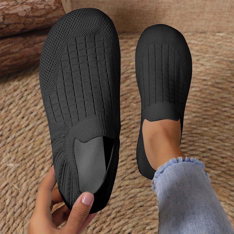 Tawop Womens Shoes Womens Dress Shoes Work Shoes Flats Casual Comfort Round Toe Black 5.5