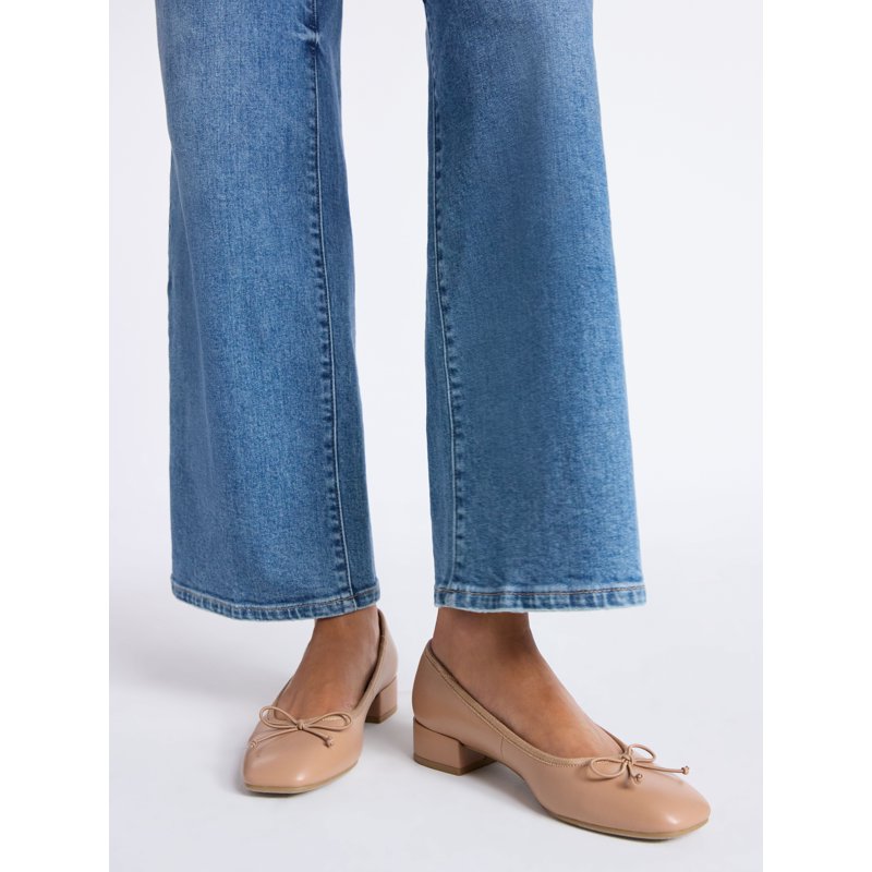 Time And Tru Women's Block Heel Ballet Shoes