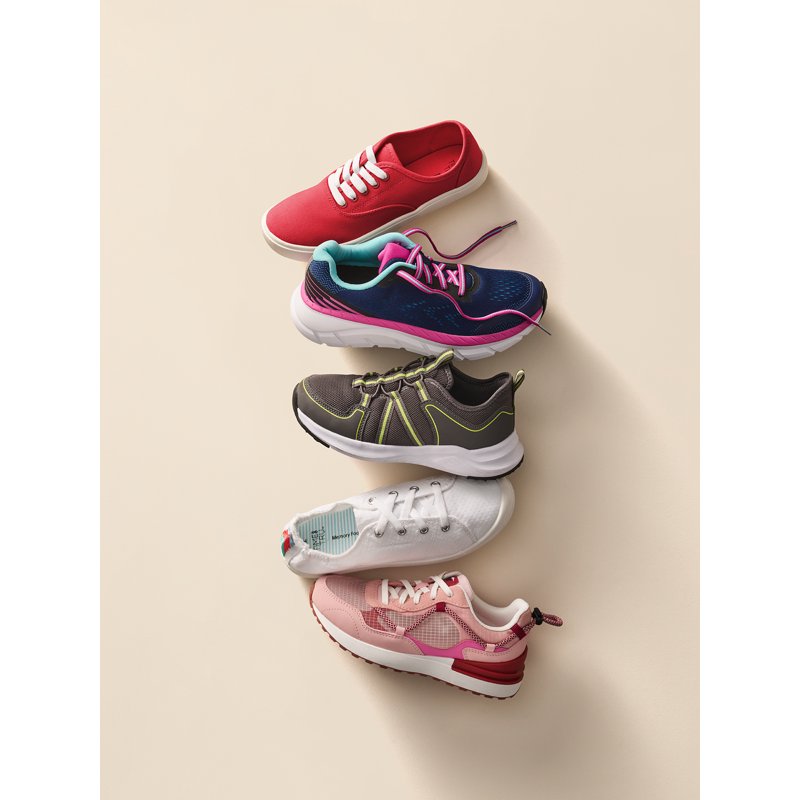 Time And Tru Women's Casual Lace Up Sneakers - Wide Width Available