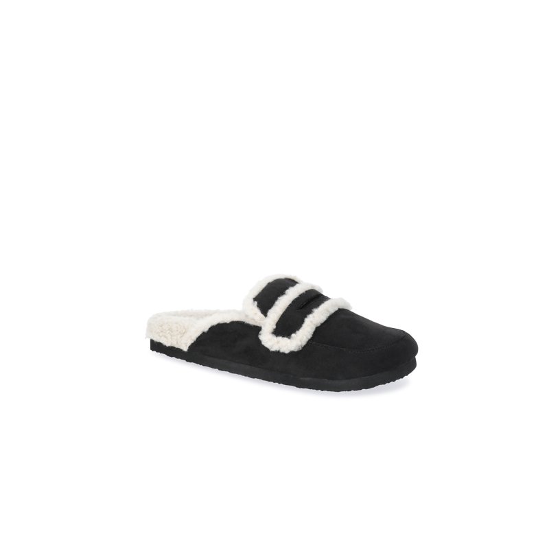 Time and Tru Women's Faux Shearling Slide On Loafers