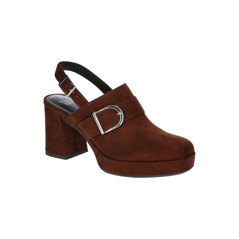Time and Tru Women's Faux Suede Sling Back Clogs