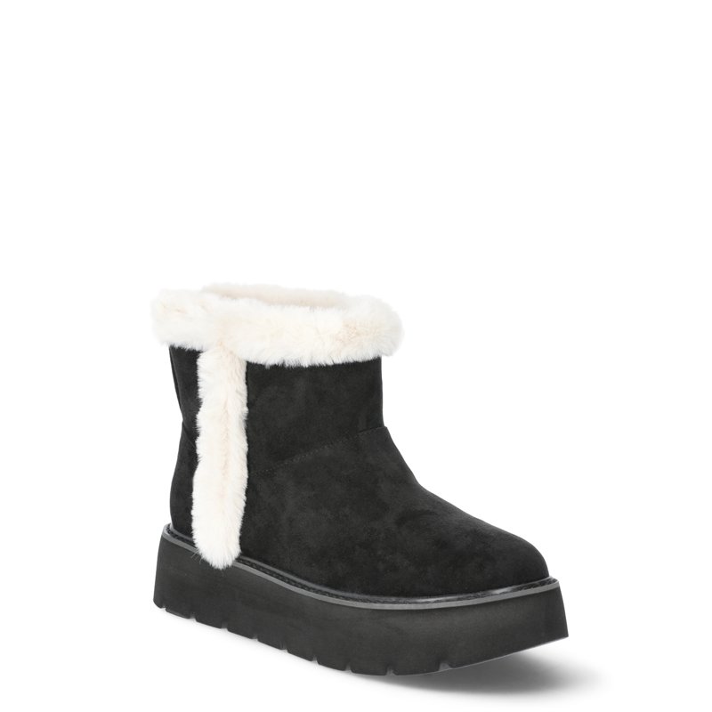 Time and Tru Women's Platform Mini Cozy Boots Sizes 6-11