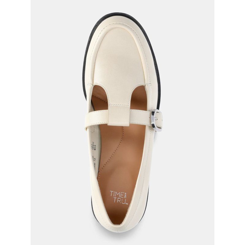 Time And Tru Women's T Strap Mary Jane Loafers