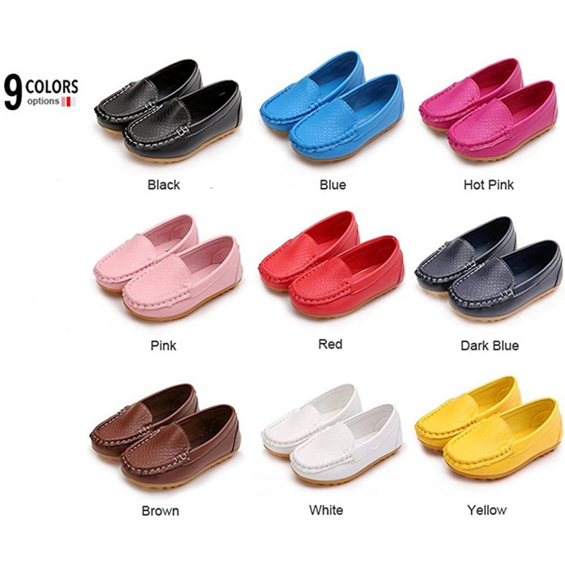 Toddler Little Kid Boys Girls Soft Slip On Loafers Dress Flat Shoes
