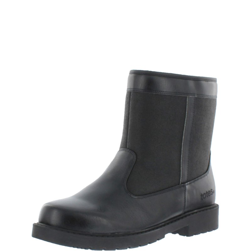 Totes Men's Stadium Waterproof Faux Fur Lined Snow Boot - Wide Width Available