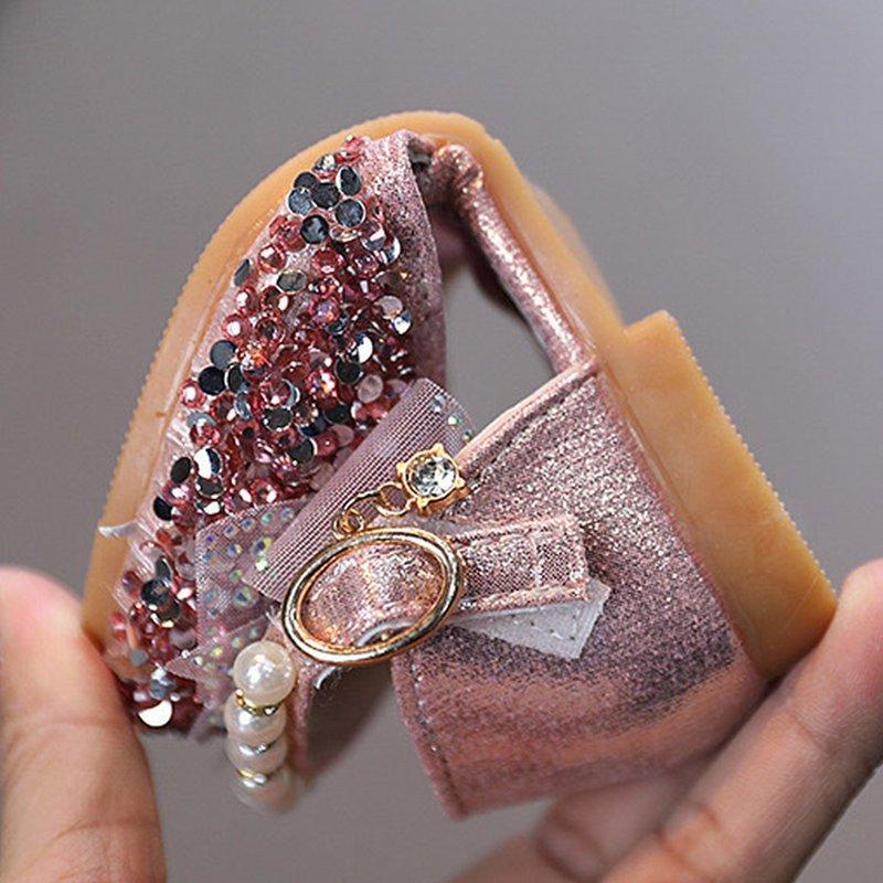 TOWED22 Princess Shoes Girls Dress Shoes Flower Princess Shoes Glitter Mary Jane Low Heels For Party Wedding (Pink 1.5)