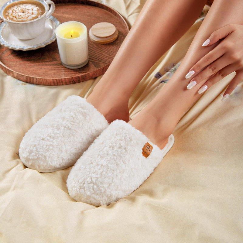 TRANSLINK Women Fuzzy Slippers Fluffy Winter Memory Foam House Shoes Indoor And Outdoor