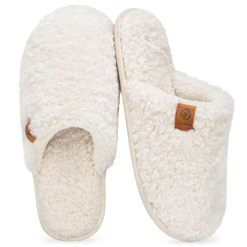 TRANSLINK Women Fuzzy Slippers Fluffy Winter Memory Foam House Shoes Indoor and Outdoor