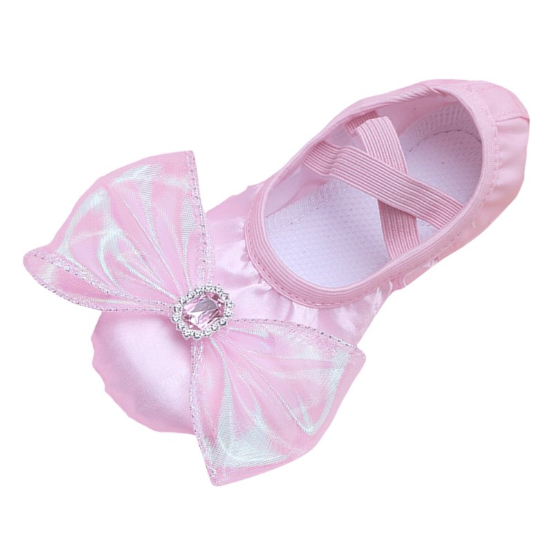 Utlike Girls Ballet Shoes Children Dance Shoes Ballet Performance Lace Bow Yoga Shoes Trend Footwear Pink