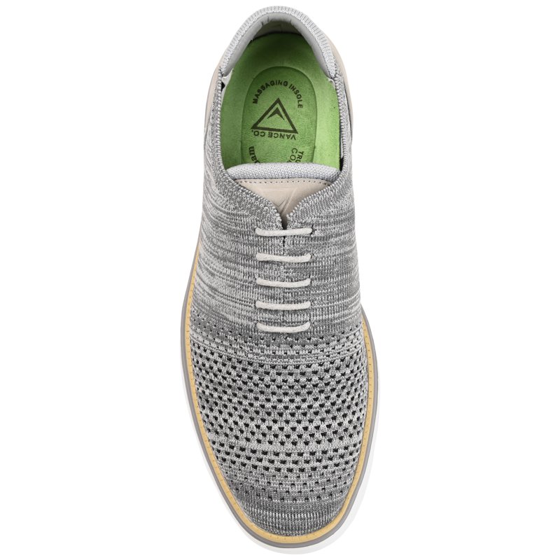 Vance Mens Marlon Tru Comfort Foam Knit Lace-up Round Toe Casual Dress Shoe