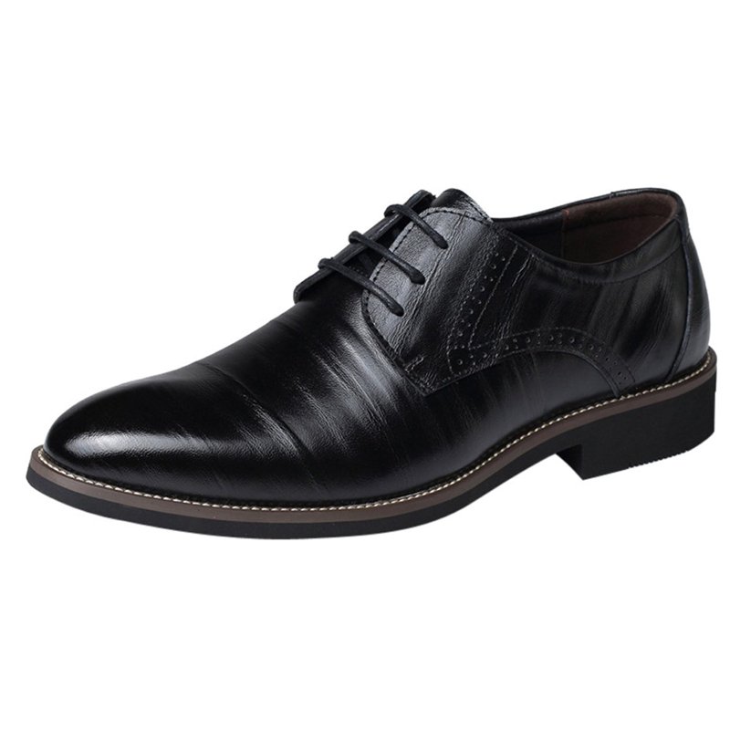 Vedolay Lace Up Leather Oxfords Classic Comfortable Modern Dress Shoes for Men(Black 13)
