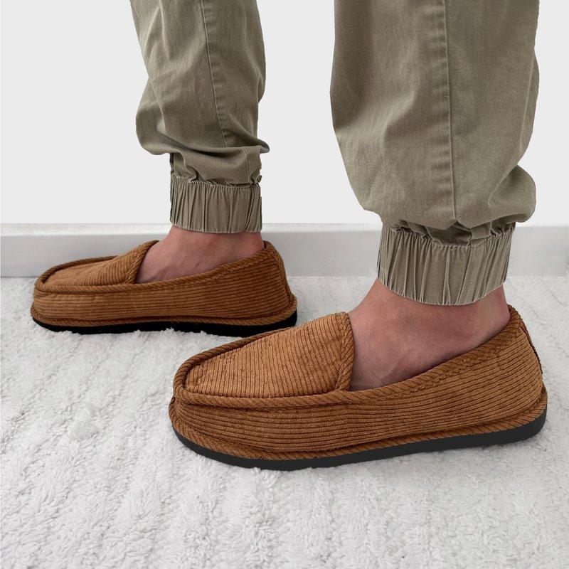 Ventana Men’s Corduroy Slippers Moccasin House Shoes