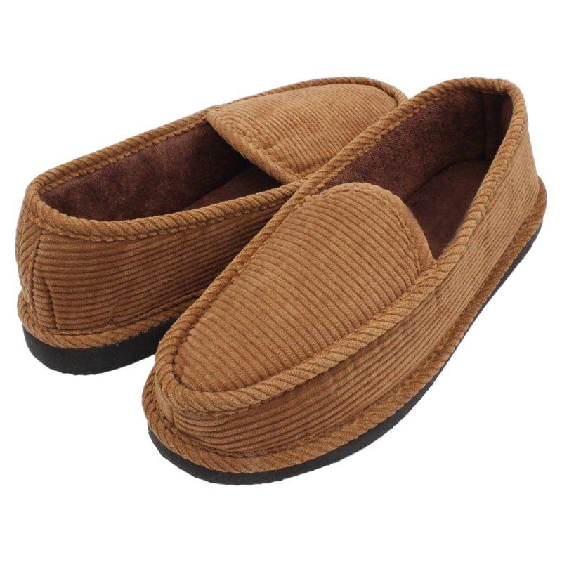 Ventana Men’s Corduroy Slippers Moccasin House Shoes