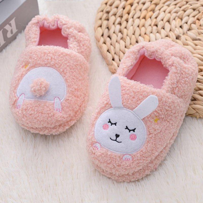 VerPetridure; Unisex Toddler Cozy Warm Non-Slip House Slippers Pink Size 2-2.5 Years