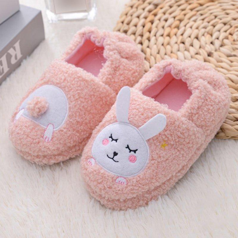 VerPetridure; Unisex Toddler Cozy Warm Non-Slip House Slippers Pink Size 2-2.5 Years