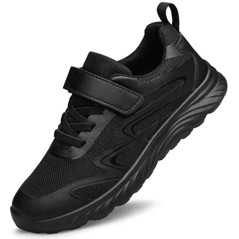 vibdiv Boys Girls School Shoes Kids Sneakers Athletic Running Tennis Walking Shoes Black Big Kid Size 3