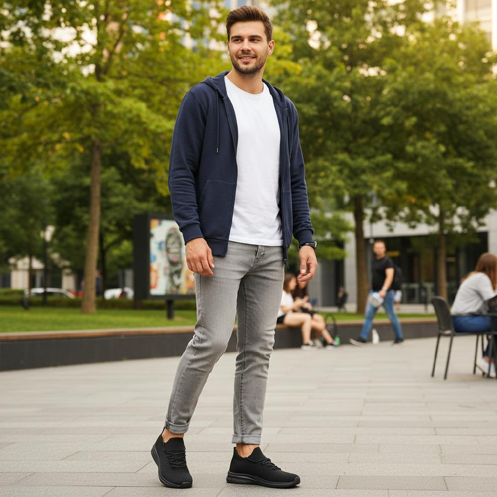 Vibdiv Mens Slip On Walking Shoes Lightweight Breathable Non Slip Running Shoes Comfortable Fashion Sneakers For Men All Black Size 11