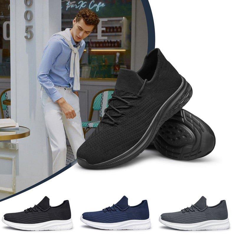 Vibdiv Mens Slip On Walking Shoes Lightweight Breathable Non Slip Running Shoes Comfortable Fashion Sneakers For Men All Black Size 11