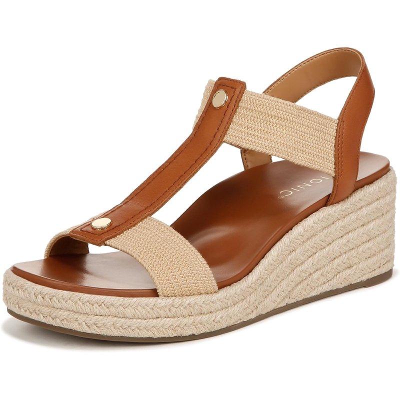 Vionic Calera Women's Sandals Camel Brown Leather Size 12 M