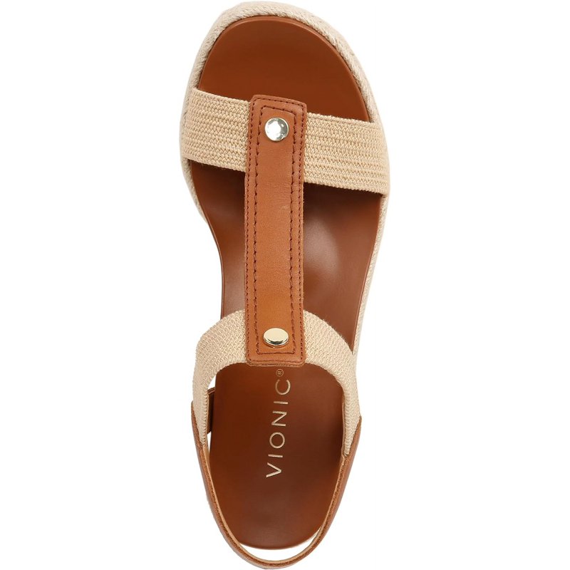 Vionic Calera Women's Sandals Camel Brown Leather Size 12 M