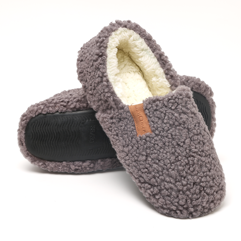 WALL QMER Slippers for Women Indoor/Outdoor House Shoes Bedroom Non-slip Warm Fluffy Womens Slippers Women's Fuzzy Memory Foam Closed Back Slippers Gray WALL QMER Slippers for Women Indoor/Outdoor House Shoes Bedroom Non-slip Warm Fluffy Womens Slippers Women's Fuzzy Memory Foam Closed Back Slippers Gray