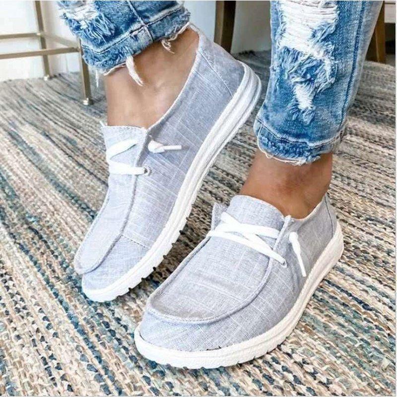 Womens Slip On Casual Shoes for Women Lightweight Canvas Sneakers Memory Foam Loafers Shoes
