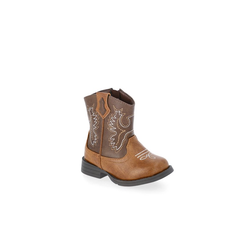 Wonder Nation Baby Boys Faux Leather Western Boots