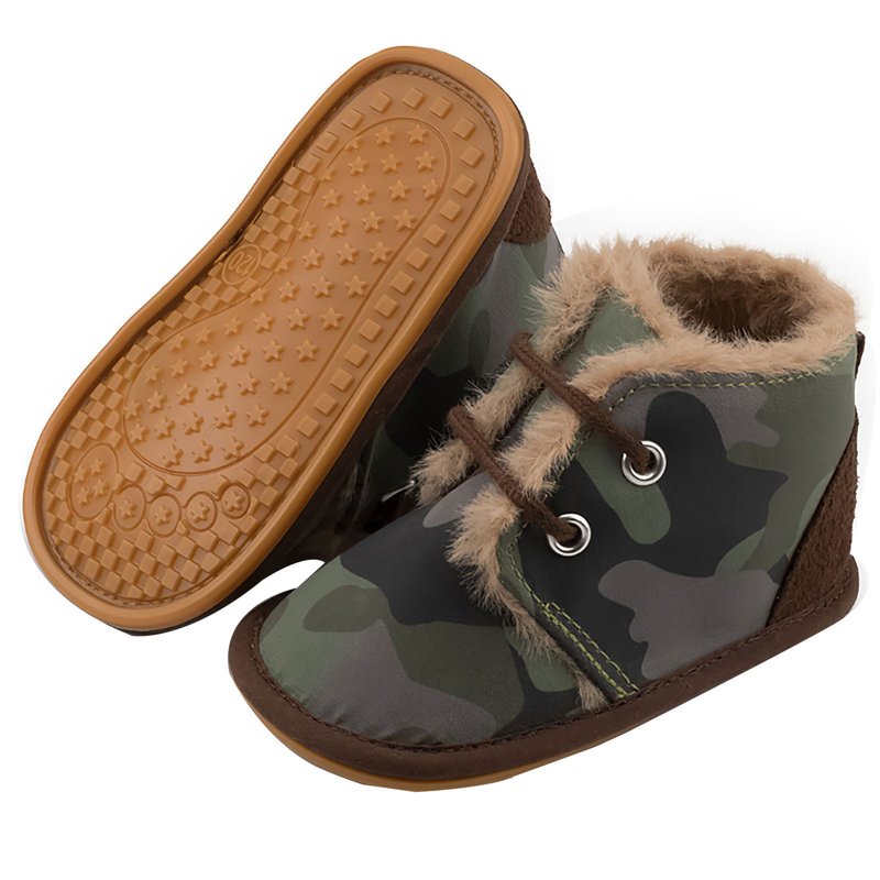 XIYON Toddler Shoes Girls Boys Baby Winter Shoes For Walking Warm Infant Shoes With Rubber Sole Baby Shoes For 0-6 Months