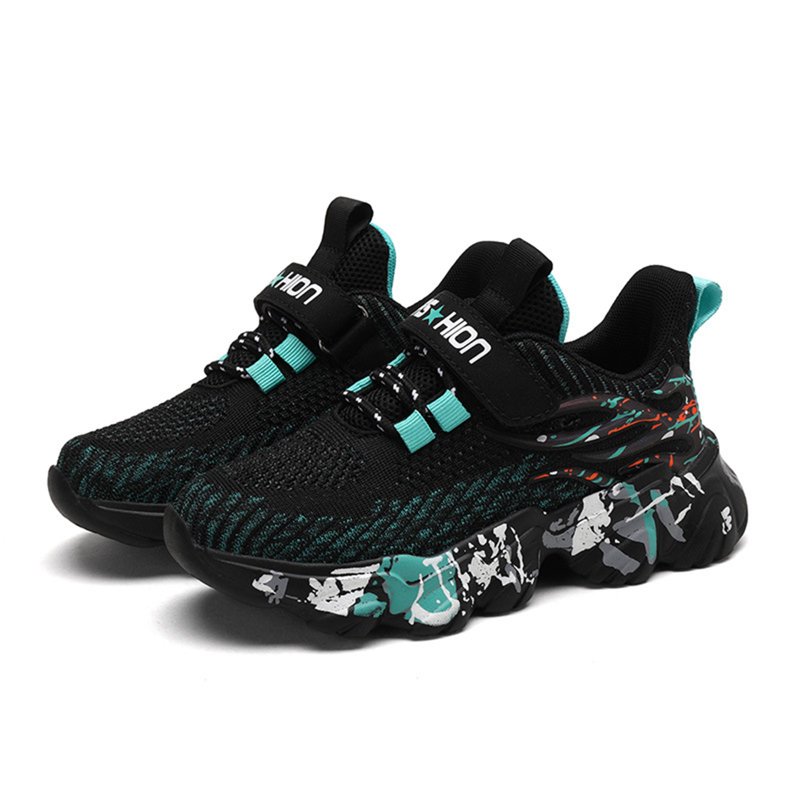 Xudanell Kids Athletic Slip On Sneakers Comfortable Bungee Running Shoes Sneakers For Boys