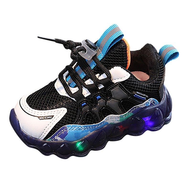YDFCWX Baby Boys Girls Light Up Shoes Kids Sneakers for Boys Running Shoes Lightweight Sport (Toddler/Little Kid/Big Kid) for 8 Blue