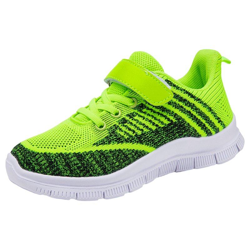 Yindaity Boys' Sneakers Fashion All Season Children Boys Sports Shoes Flat Thick Bottom Lightweight Non Toddler Running Shoes Green 7-8 Years