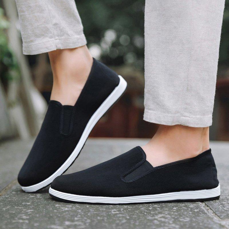 Yindaity Men Shoes Casual Platform Sneakers For Men Slip-on Comfort Shoes Comfort Trainers Sneakers Casual Hiking Shoes Soccer Shoes Men Black 8.5