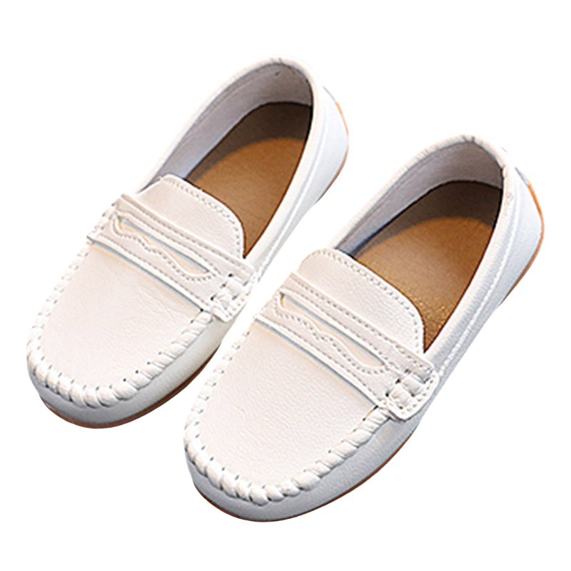 Zanarzt Toddler Boys Leather Dress Shoes Toddler Boys Girls Dress Shoes Little Kid Oxford Shoes Wedding Dress Shoes Leather School Flats White US 12