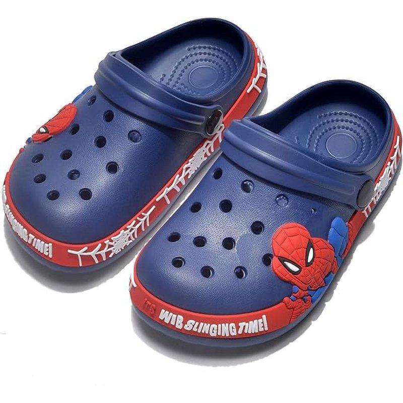 Zswuqh Spider Character Clogs Kid's Cartoon EVA Garden Beach Clogs Slip On Water Shoes Comfortable Soft And Breathable Sandals 24