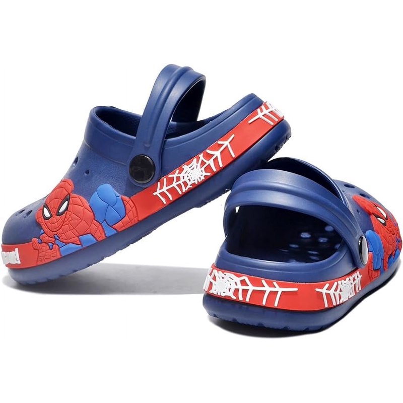 Zswuqh Spider Character Clogs Kid's Cartoon EVA Garden Beach Clogs Slip On Water Shoes Comfortable Soft And Breathable Sandals 24