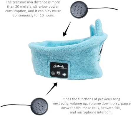 1 Piece Of Children's Headphones Children's Wireless Bluetooth Headband Children's Noise Reduction Headphones Sleep Mask Headphones Wireless Headband Headphones Children's Stereo Music (Blue)